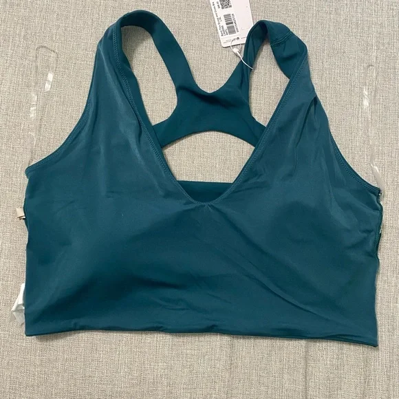 Lululemon Bend This Scoop reversible bra too. L/XL Teal Sleeveless Women's Top - Picture 5 of 15